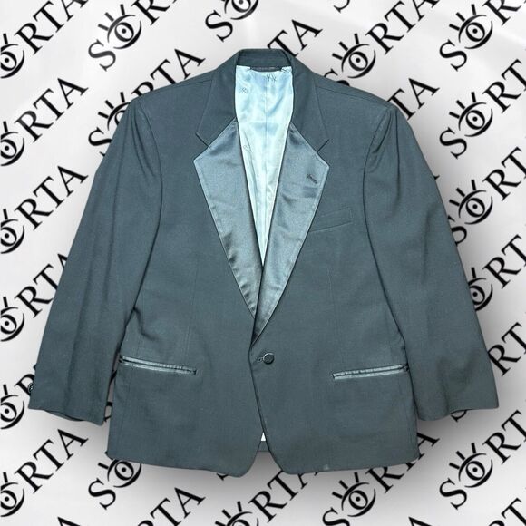 VTG Designer Christian Dior Monsieur Paris New York Suit Jacket Tuxedo Sz Medium - Picture 1 of 15